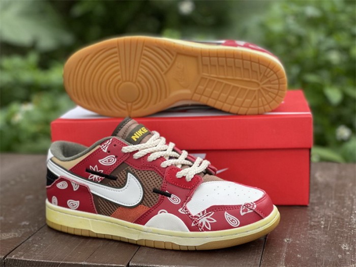 Authentic Nike Dunk Scrap Low Red