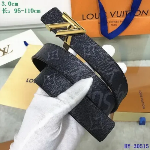 Super Perfect Quality LV Belts(100% Genuine Leather Steel Buckle)-3138