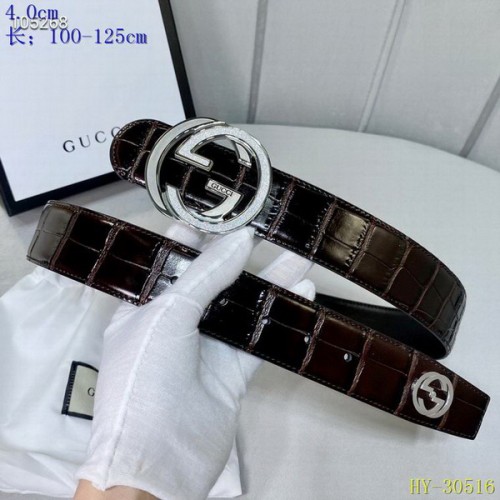 Super Perfect Quality G Belts(100% Genuine Leather,steel Buckle)-4059