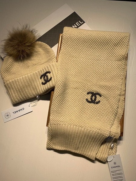 CHAL Wool Cap Scarf AAA-179