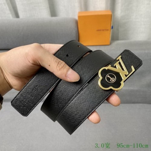 Super Perfect Quality LV Belts(100% Genuine Leather Steel Buckle)-3270