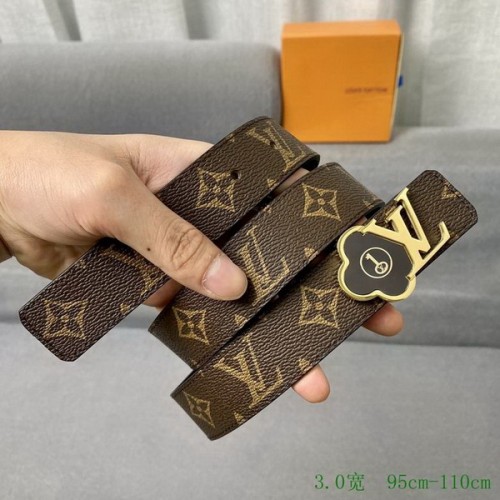 Super Perfect Quality LV Belts(100% Genuine Leather Steel Buckle)-3269