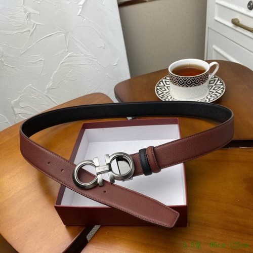 Super Perfect Quality Ferragamo Belts(100% Genuine Leather,steel Buckle)-1569