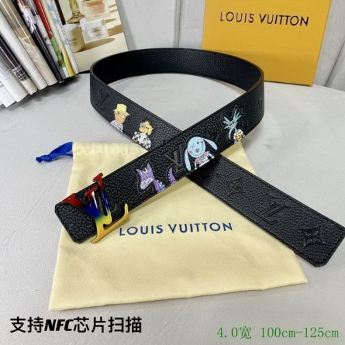 Super Perfect Quality LV Belts(100% Genuine Leather Steel Buckle)-2803