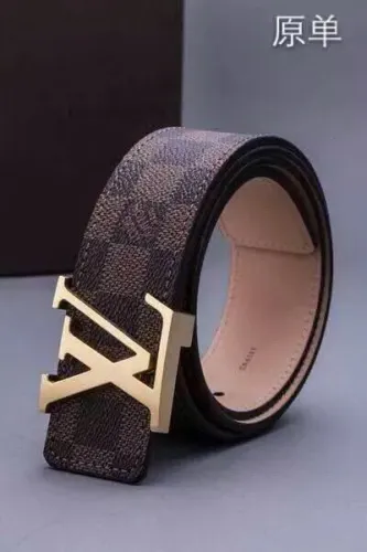 Super Perfect Quality LV Belts(100% Genuine Leather Steel Buckle)-3743