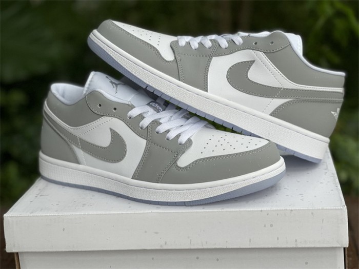 Authentic Air Jordan 1 Low “Wolf Grey”  Women