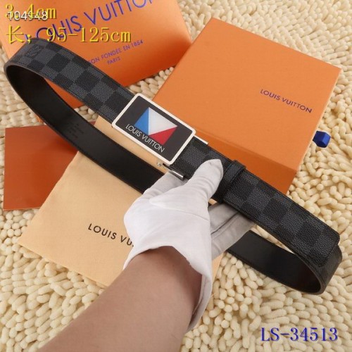 Super Perfect Quality LV Belts(100% Genuine Leather Steel Buckle)-3523