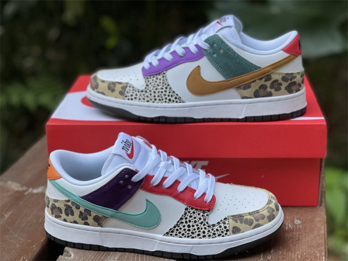 Authentic Nike Dunk Low Safari Mix