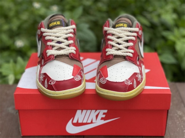 Authentic Nike Dunk Scrap Low Red