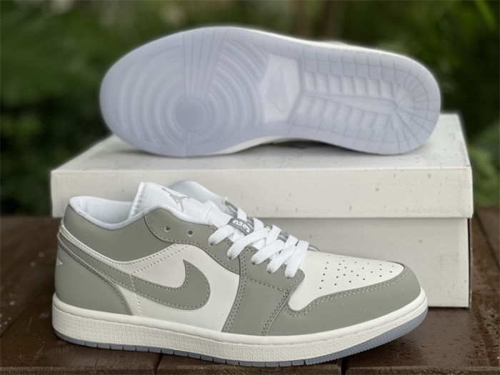 Authentic Air Jordan 1 Low “Wolf Grey”  Women