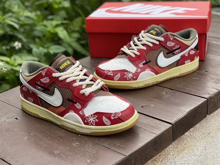 Authentic Nike Dunk Scrap Low Red