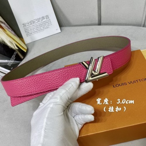 Super Perfect Quality LV Belts(100% Genuine Leather Steel Buckle)-3372