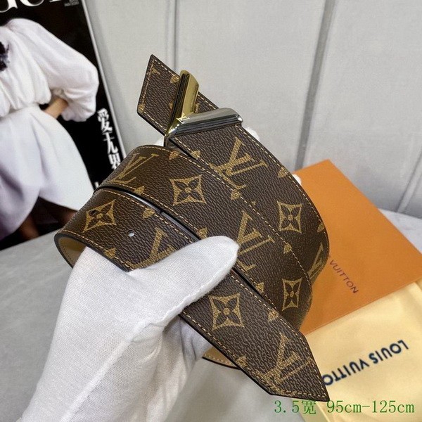 Super Perfect Quality LV Belts(100% Genuine Leather Steel Buckle)-2666