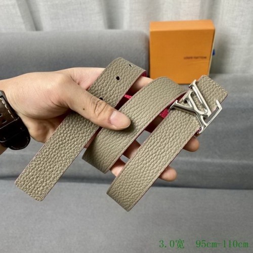 Super Perfect Quality LV Belts(100% Genuine Leather Steel Buckle)-3245