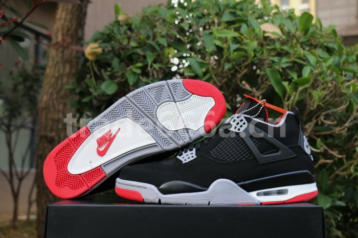Authentic Air Jordan 4 Bred 2019