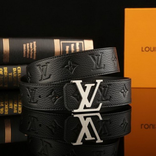 Super Perfect Quality LV Belts(100% Genuine Leather Steel Buckle)-2255