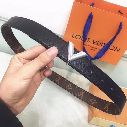 Super Perfect Quality LV women Belts(100% Genuine Leather,Steel Buckle)-079