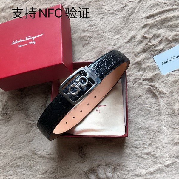 Super Perfect Quality Ferragamo Belts(100% Genuine Leather,steel Buckle)-1101