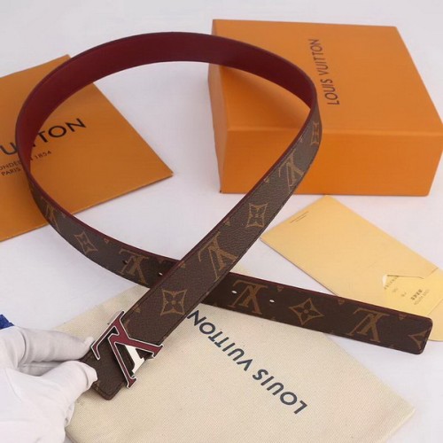 Super Perfect Quality LV women Belts(100% Genuine Leather,Steel Buckle)-017