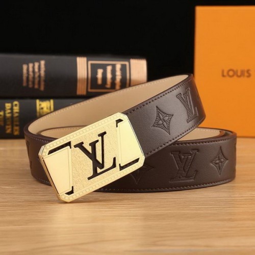 Super Perfect Quality LV Belts(100% Genuine Leather Steel Buckle)-2154