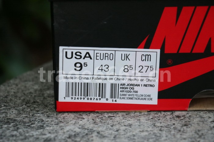 Authentic Air Jordan 1 Yellow Toe