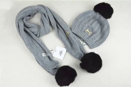 Hermes Wool Cap Scarf AAA-023