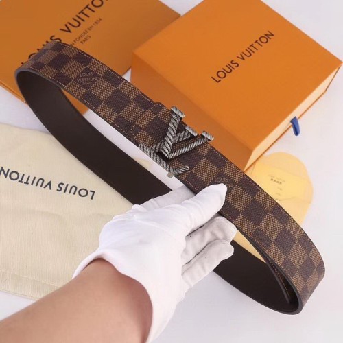 Super Perfect Quality LV Belts(100% Genuine Leather Steel Buckle)-1401