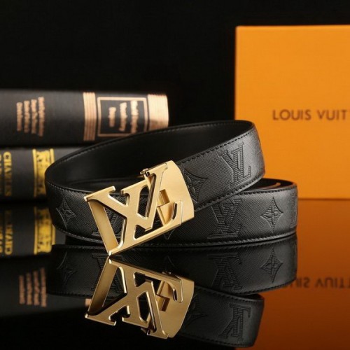 Super Perfect Quality LV Belts(100% Genuine Leather Steel Buckle)-2289