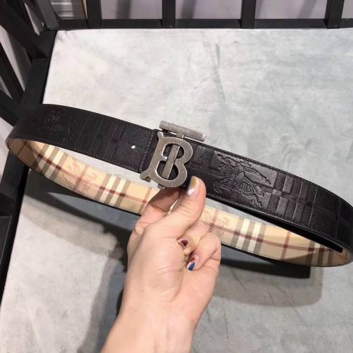 Super Perfect Quality Burberry Belts(100% Genuine Leather,steel buckle)-038