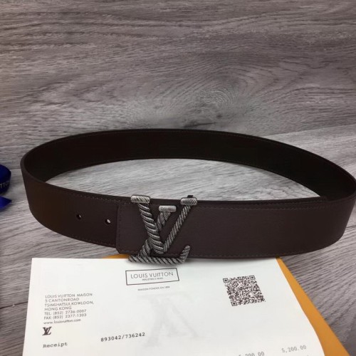 Super Perfect Quality LV Belts(100% Genuine Leather Steel Buckle)-1487