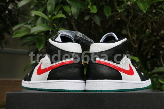 Authentic Air Jordan 1 Mid  Black/University Red