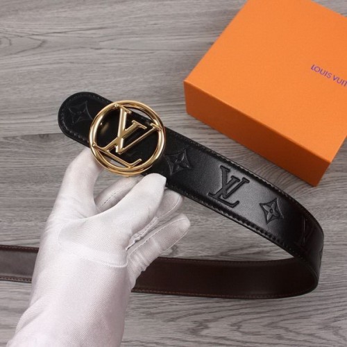 Super Perfect Quality LV Belts(100% Genuine Leather Steel Buckle)-2309
