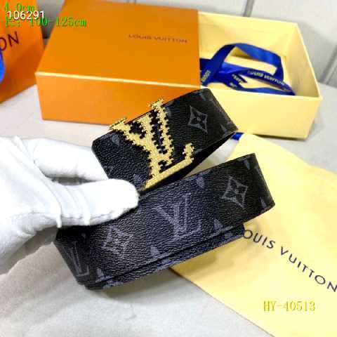 Super Perfect Quality LV Belts(100% Genuine Leather Steel Buckle)-2367