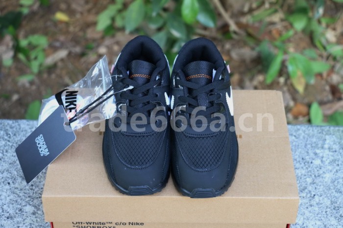 Authentic OFF-WHITE x Nike Air Max 90 Black kids shoes