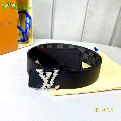 Super Perfect Quality LV Belts(100% Genuine Leather Steel Buckle)-2366