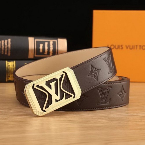 Super Perfect Quality LV Belts(100% Genuine Leather Steel Buckle)-2157