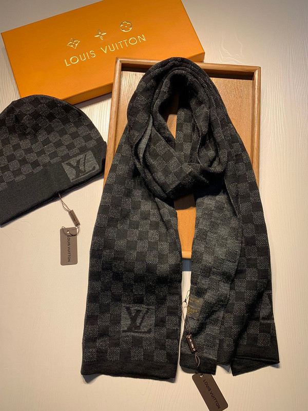 LV Wool Cap Scarf AAA-151