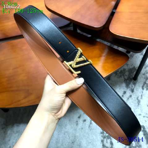 Super Perfect Quality LV Belts(100% Genuine Leather Steel Buckle)-2504