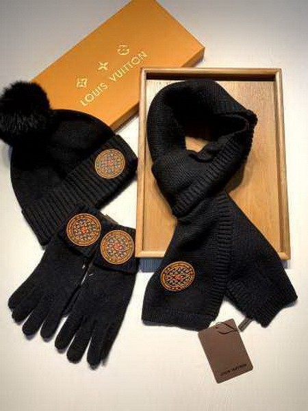 LV Wool Cap Scarf AAA-097