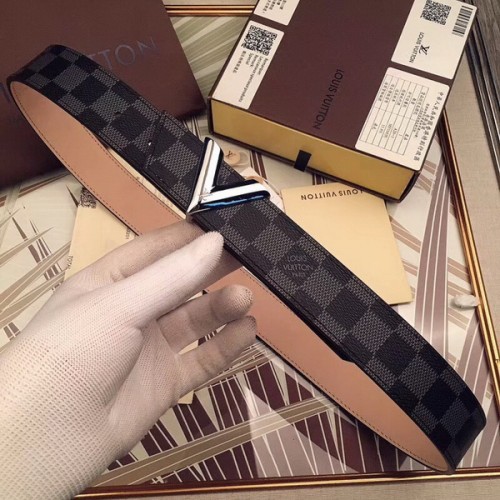 Super Perfect Quality LV Belts(100% Genuine Leather Steel Buckle)-1839