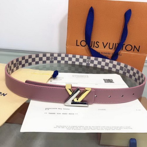 Super Perfect Quality LV women Belts(100% Genuine Leather,Steel Buckle)-051