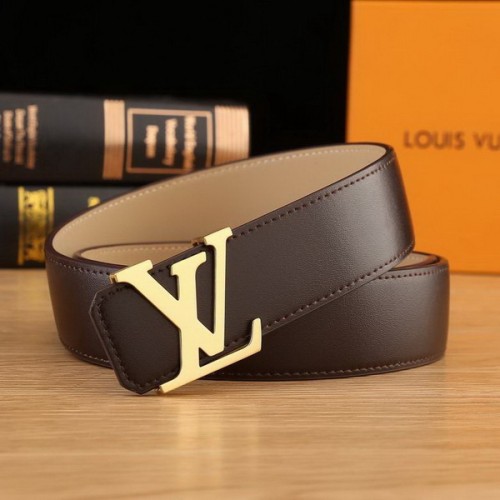 Super Perfect Quality LV Belts(100% Genuine Leather Steel Buckle)-2166
