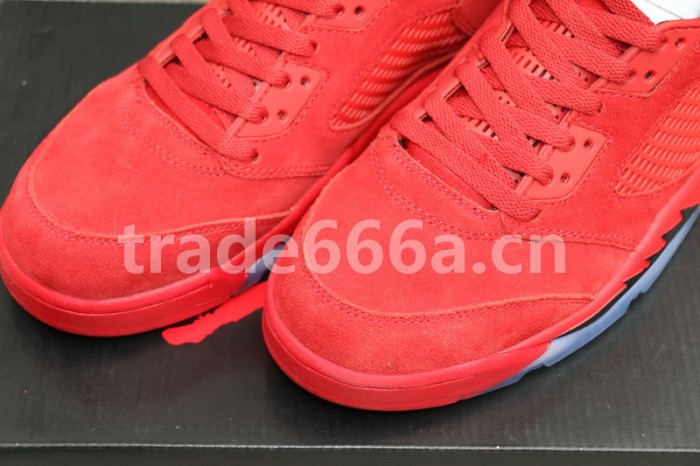 Authentic Air Jordan 5 Red Suede