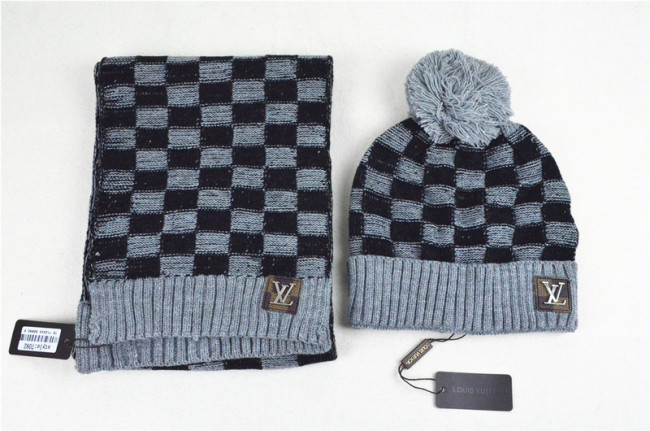 LV Wool Cap Scarf AAA-045