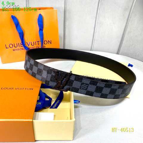 Super Perfect Quality LV Belts(100% Genuine Leather Steel Buckle)-2362