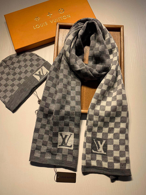 LV Wool Cap Scarf AAA-150