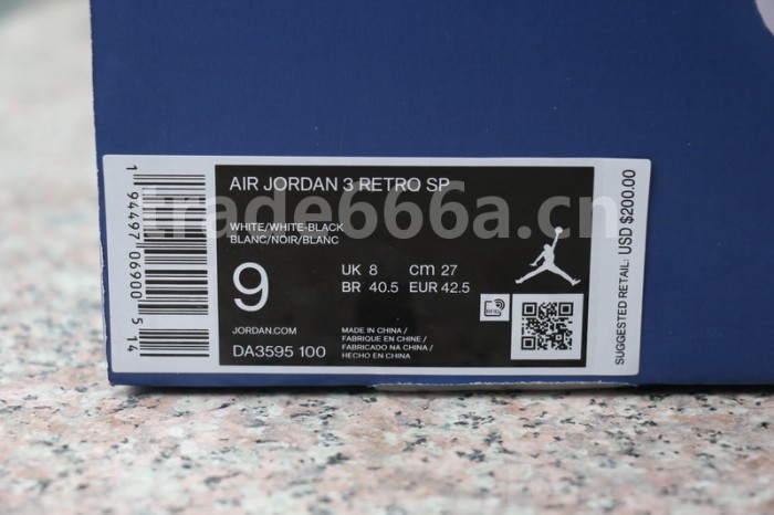 Authentic Fragment x Air Jordan 3