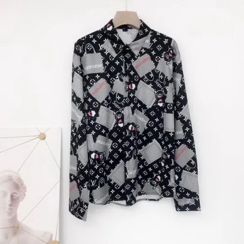 LV long sleeve shirt men-005(M-XXL)