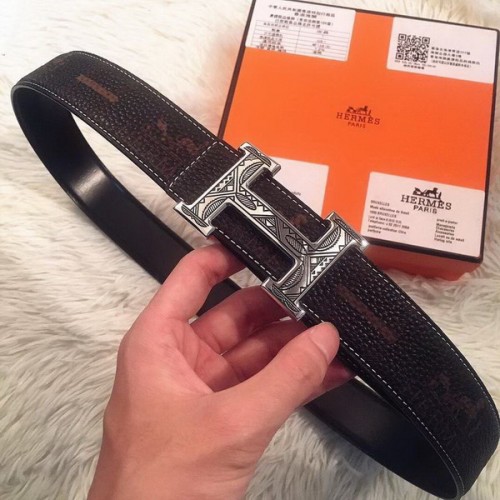 Super Perfect Quality Hermes Belts(100% Genuine Leather,Reversible Steel Buckle)-376