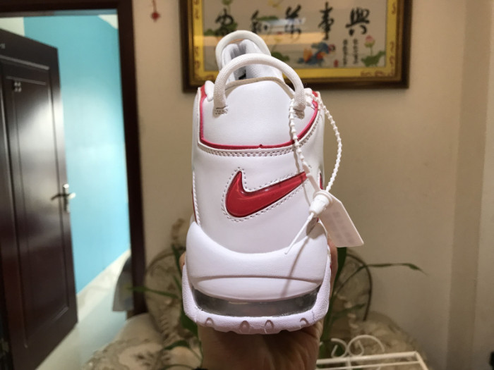 Authentic Nike Air More Uptempo 96 White Burgundy